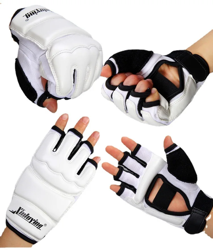 Guantoni da boxe Mezze dita Adulti Boxe Combattimento Bambini Sacchi di sabbia Allenamento MMA Sanda Karate Muay Thai Fitness Taekwondo Protector