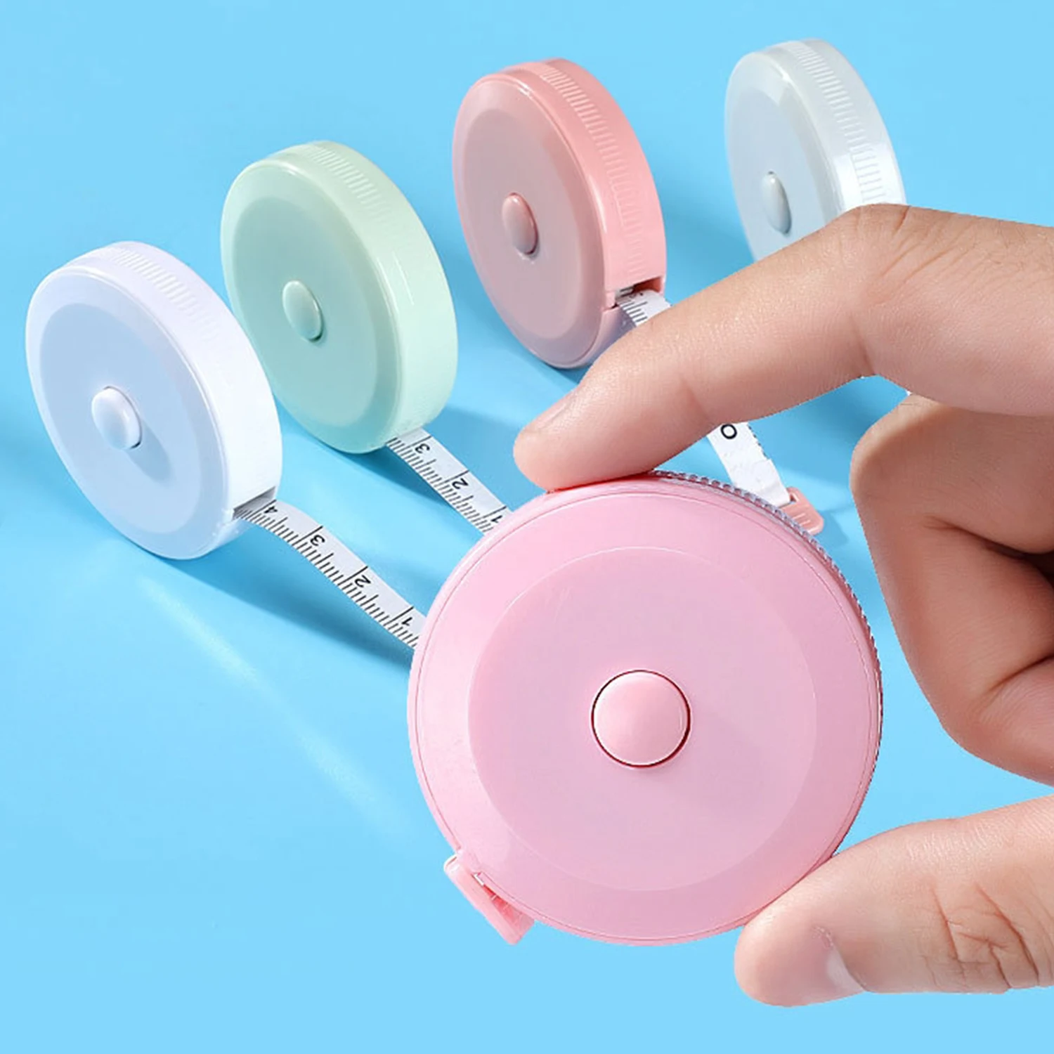 1.5Meter Soft Tape Measure Scale Body Sewing Flexible Tailor Ruler Centimeter Inch Portable Retractable Self-Lock Measuring Tape