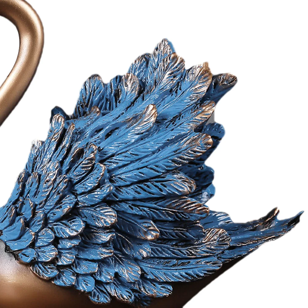 

1Pc Resin European Swan Ornament Simulation Shape Sculpture Ornaments Potted Decor Craft for Home Office