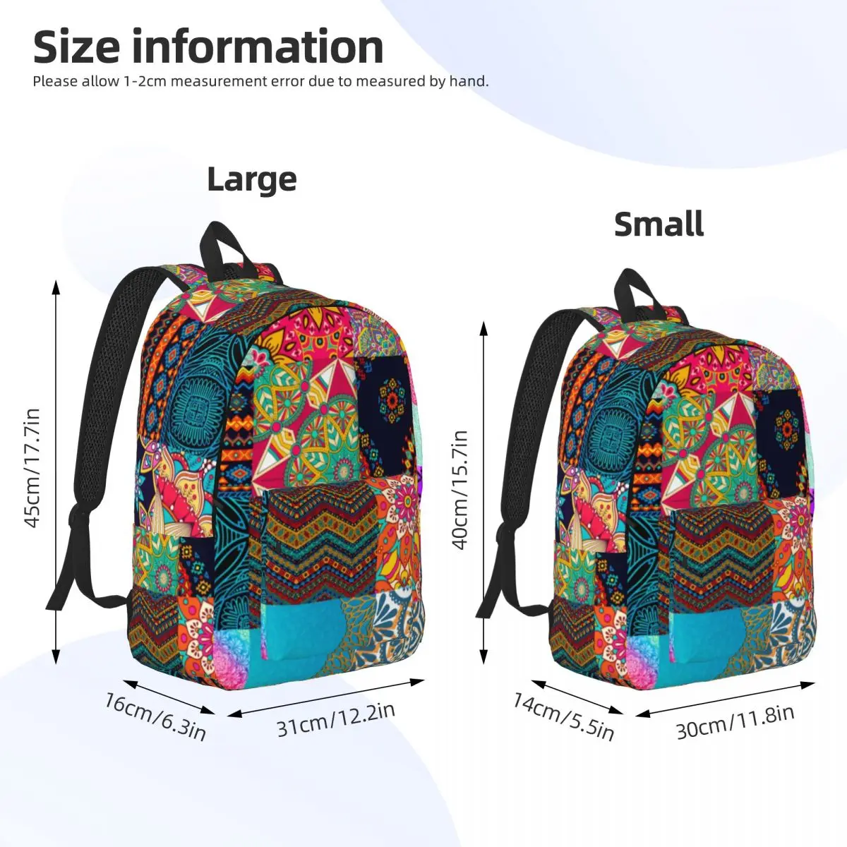 3205 Premium Backpack  Bohemia Style Fashion Casual Daypack Backpack Bohemian Backpacks – myallindianshop main image 3