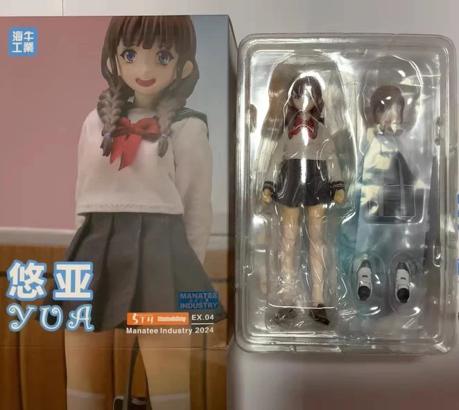 

Original Manatee Industry 1/12 Scale Collectible Japanese Student Uniform Girl YUA 6inch Action Figure 5th Anniversary Edition
