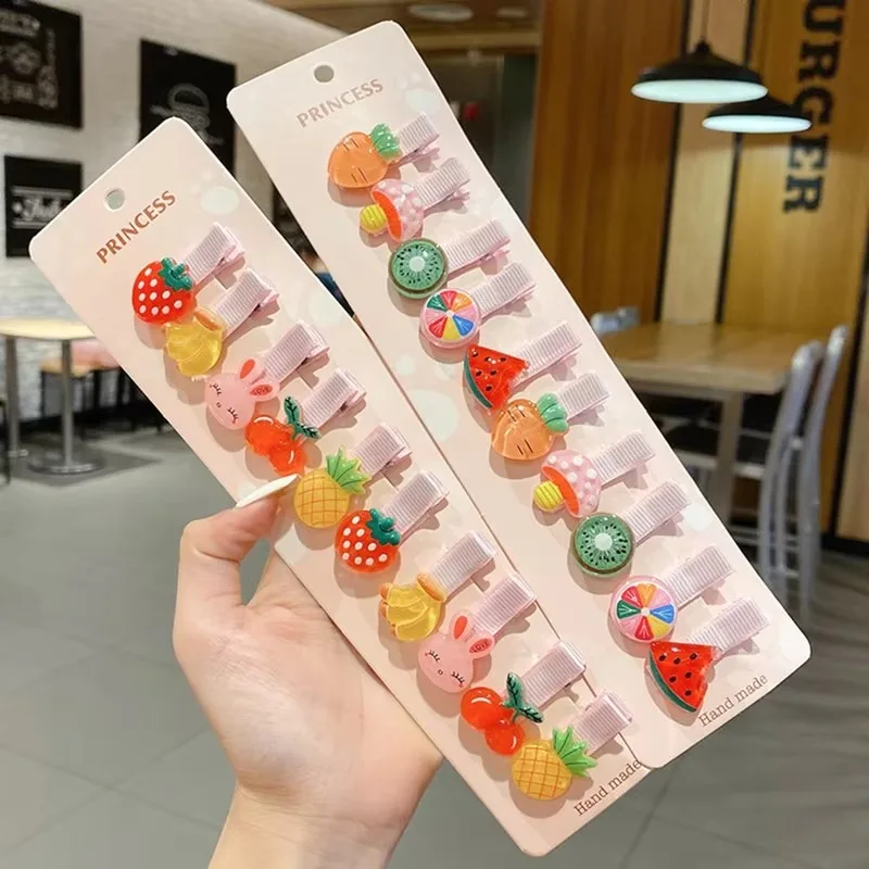 

Girls Hair Clips Cute Pink Candy Color Flowers Kawaii Toddler Hair Clips Daisy Kiwi Strawberry Baby Kids Hair Accessories