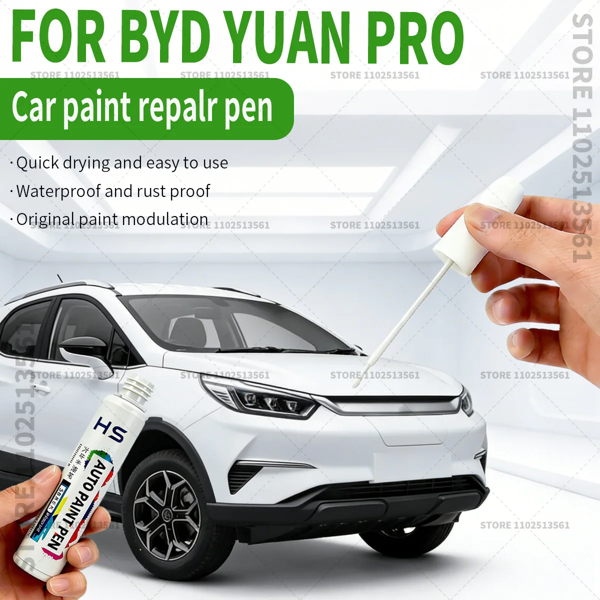

Ручка-корректор для удаления царапин и ремонта краски BYD Yuan Pro: Vitality White, KW Gray, Crystal White, Red, BFL Blue 056, Pink KW