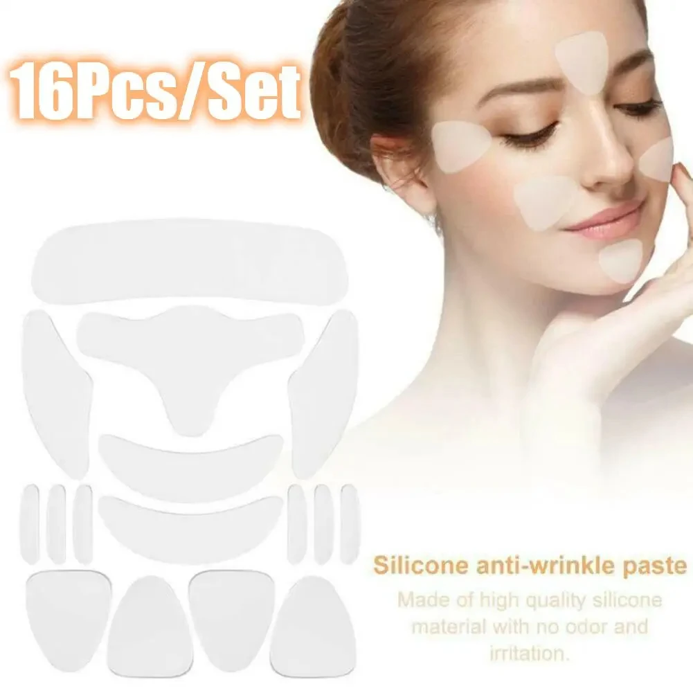 

Reusable Silicone Face Wrinkle Patches Anti-wrinkle Face Forehead Cheek Chin Sticker Hypoallergenic Silicone Smoothing Pads