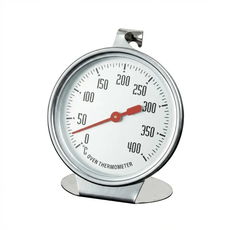Stainless Steel Oven Thermometer 0-400°C Large Dial - Hang Or Stand for Baking BBQ Cooking Meat Food Temperature Measurement