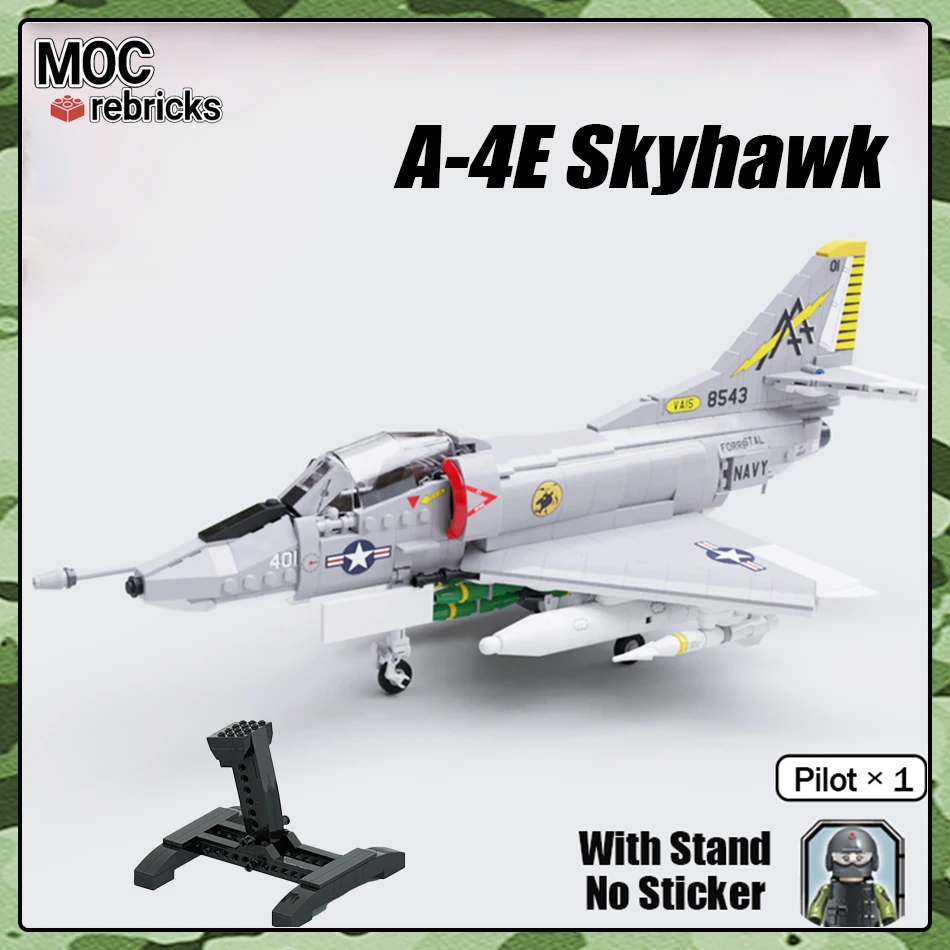 MOC Military Series American A-4E Skyhawk Air Force Weapons Mini Building Block Model Bricks DIY Popular Toy Kid Christmas Gifts