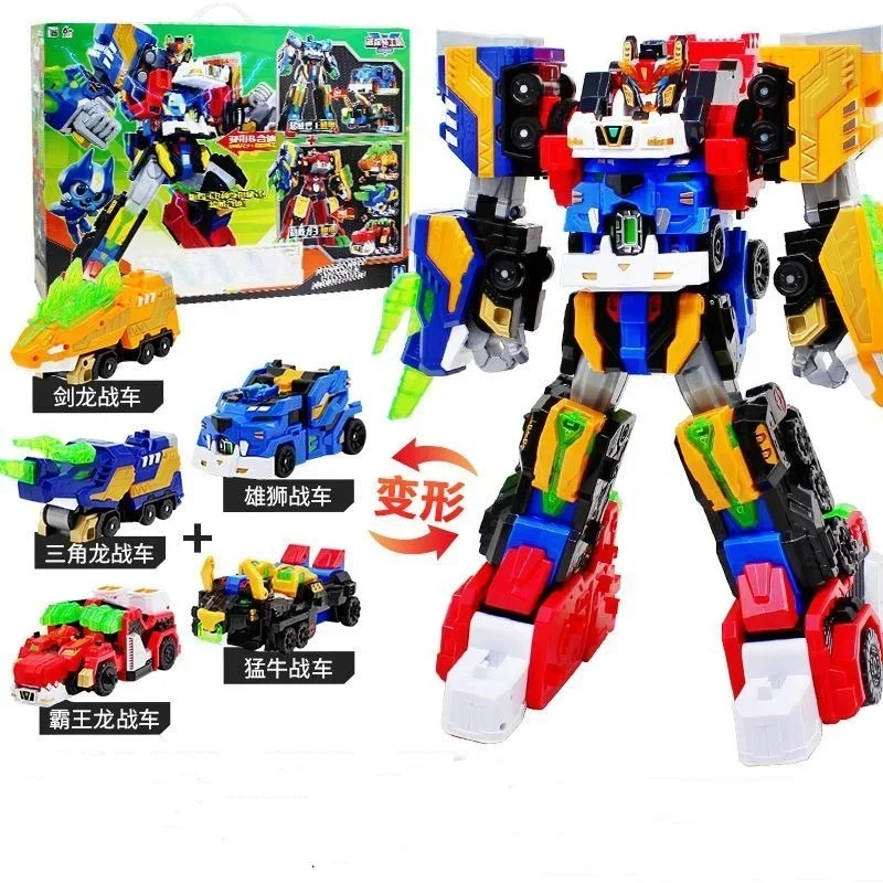 

Five Modes Super Dino Power Mini Force Transformation Robot to Car Toys Action Figures Mini Force X Deformation Airplane Toy