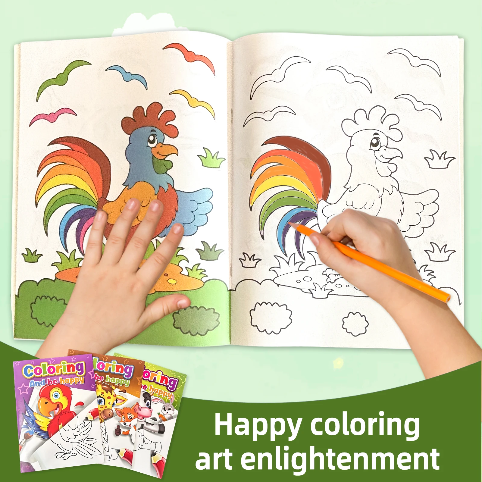Baby Painting  Coloring Book Simple Picture Books And Educational Tools For Kindergarten And Children's Graffiti Gift watercolor