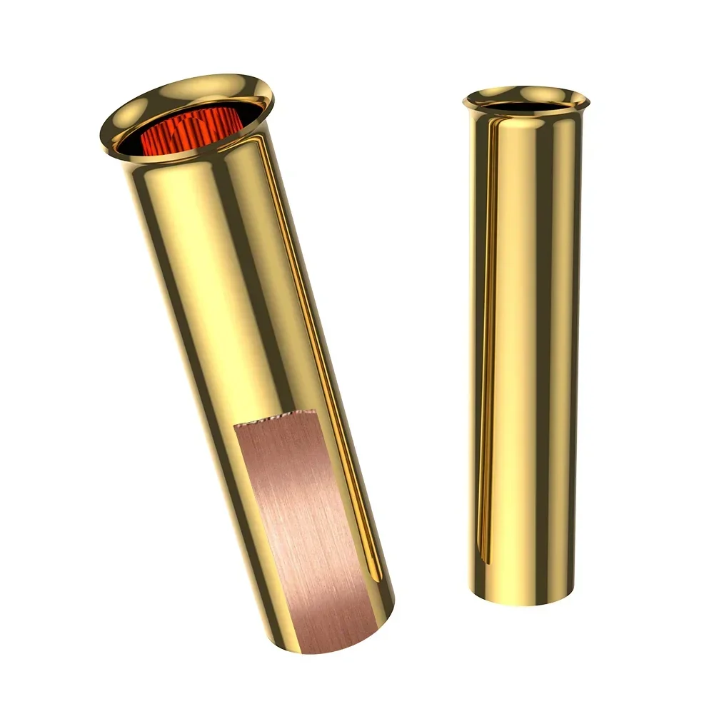 Viborg Audio Pure Copper Gold Plated Cable End Sleeves Wire Crimp Terminals - Electrical Connector Covers for Wire Management
