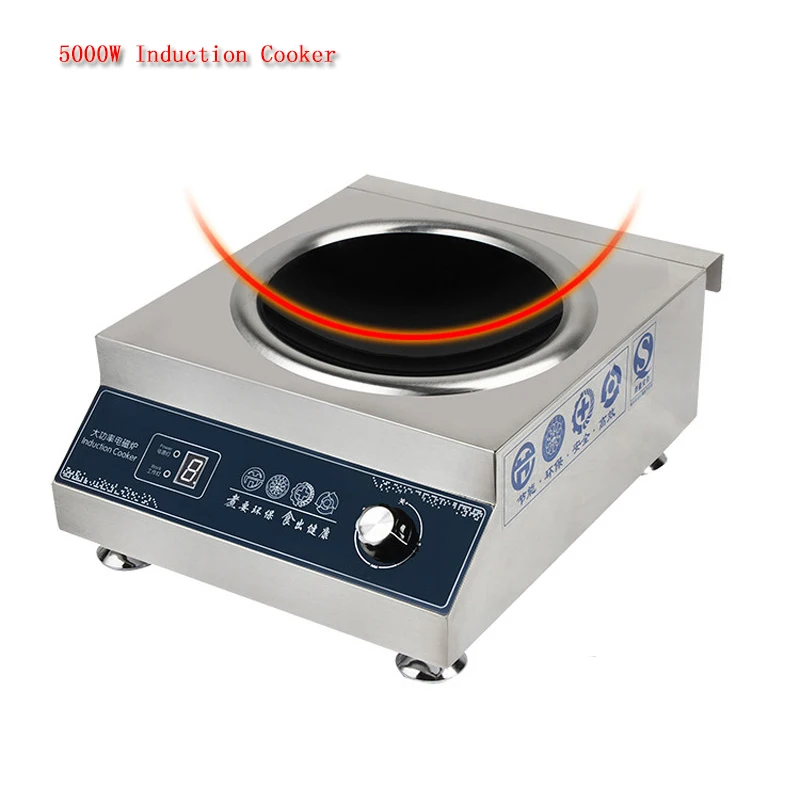 5000 واط طباخ التعريفي التجاري مقعر عالية الطاقة اثارة فراي فندق مقصف فندق سطح المكتب موقد القلي الكهربائي