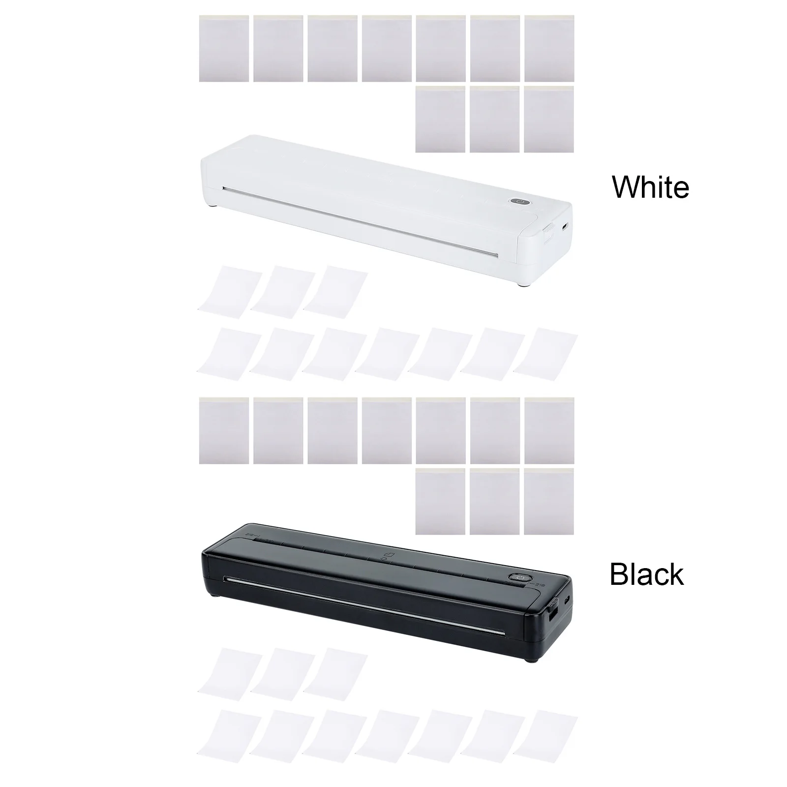 Inkless Thermal Printer for A4 Paper Small Inkless Printer Wireless Tattoo Transfer Stencil Printer for School Office Work Home