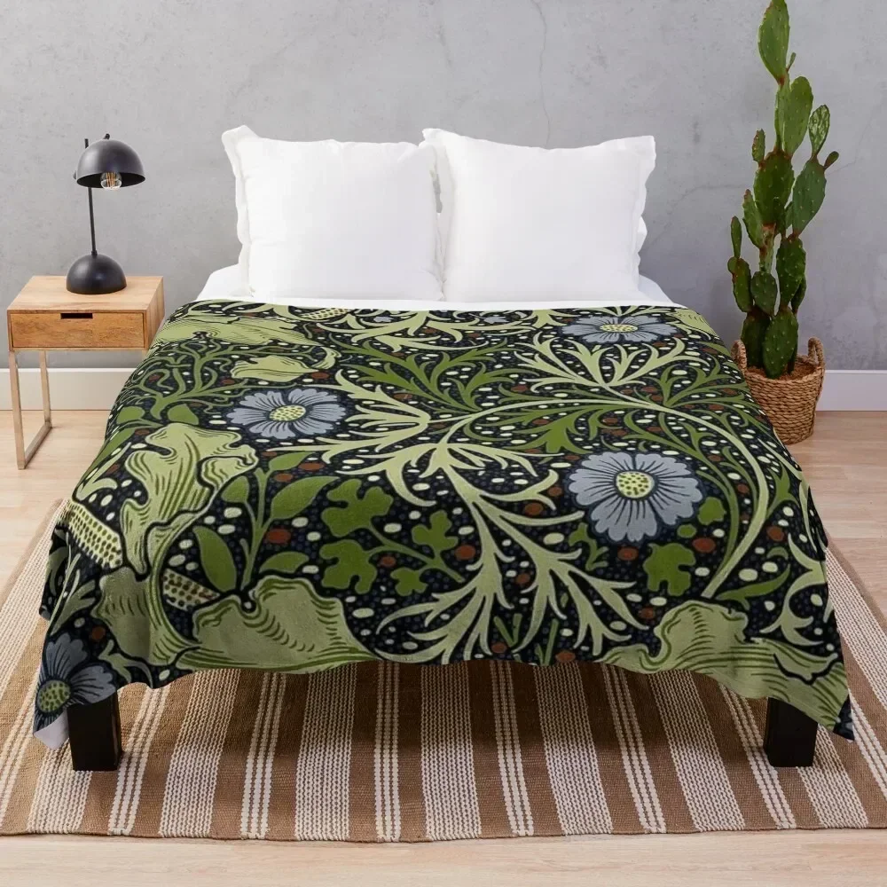 

William Morris - floral design Throw Blanket Personalized Gift wednesday Softest Blankets Sofas Of Decoration Blankets