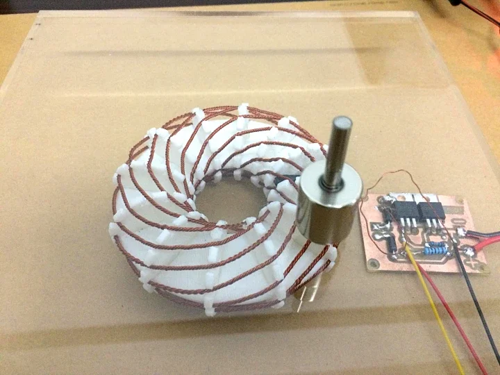 Campo magnético giratório da bobina de pão Rodin Coil