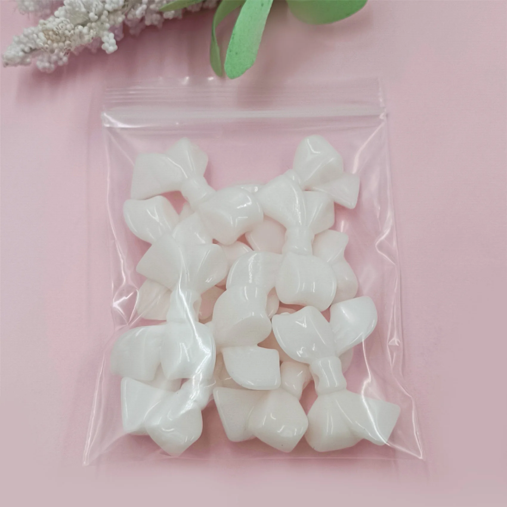 10pcs Macaron DIY Semi Transparent Jelly Color Acrylic Bowknots