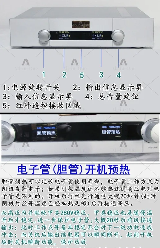 T2500 Fully Balanced Remote Control HiFi Amplifier - High Fidelity Audio Equipment for Audiophiles