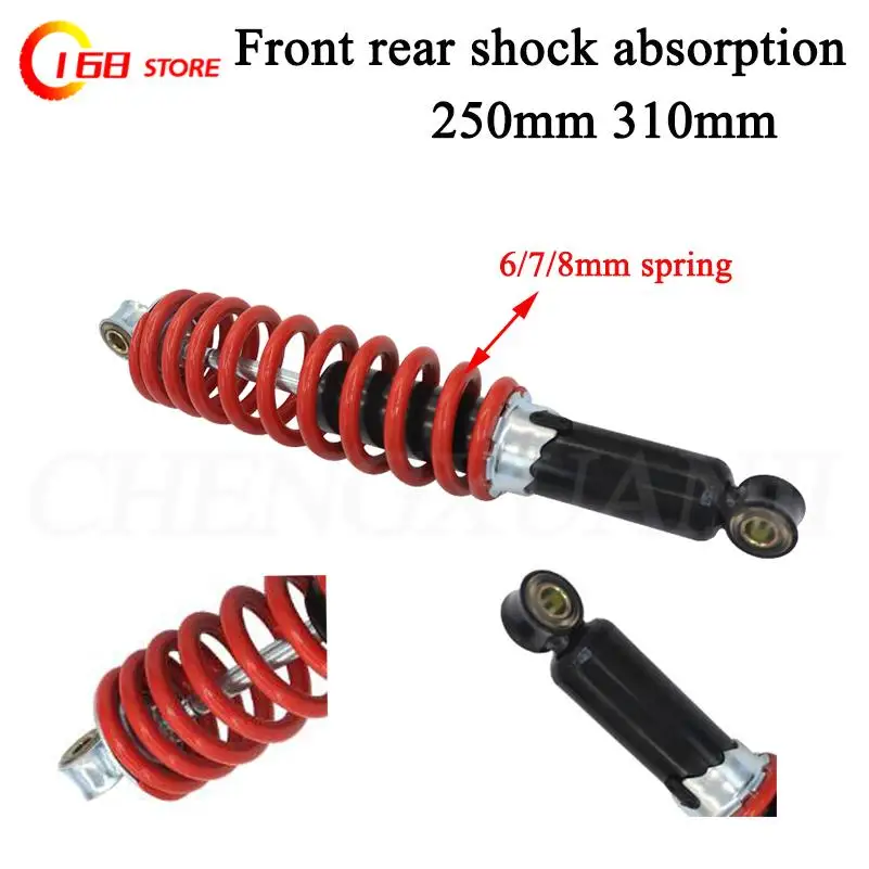 

250/310MM Front rear Shock Absorber Chain Rear Sprocket Cog Parts for PolarisPit Trail Quad Dirt Bike ATV 110 125CC