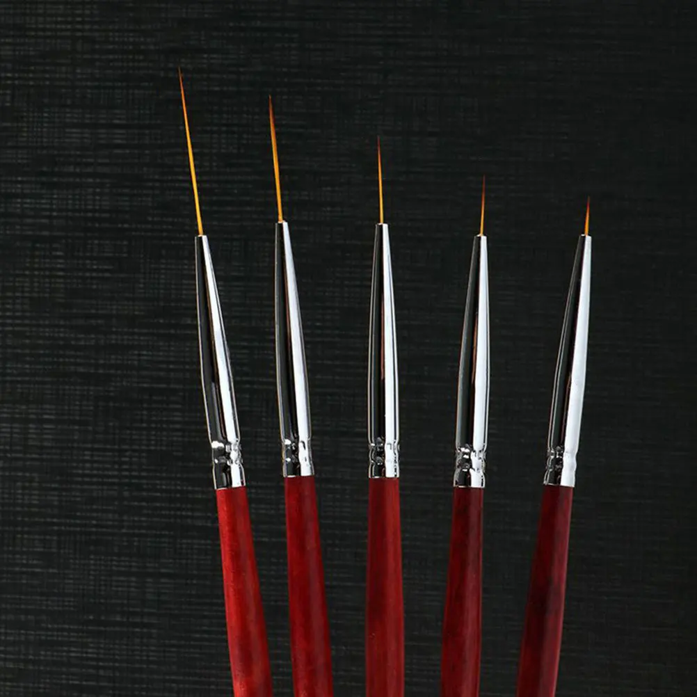 

5pcs Nail Art Pen Durable Comfortable Easy Delicate Creative Elegant Stylish Manicure DIY Tool Salon Accessory Supply Copper