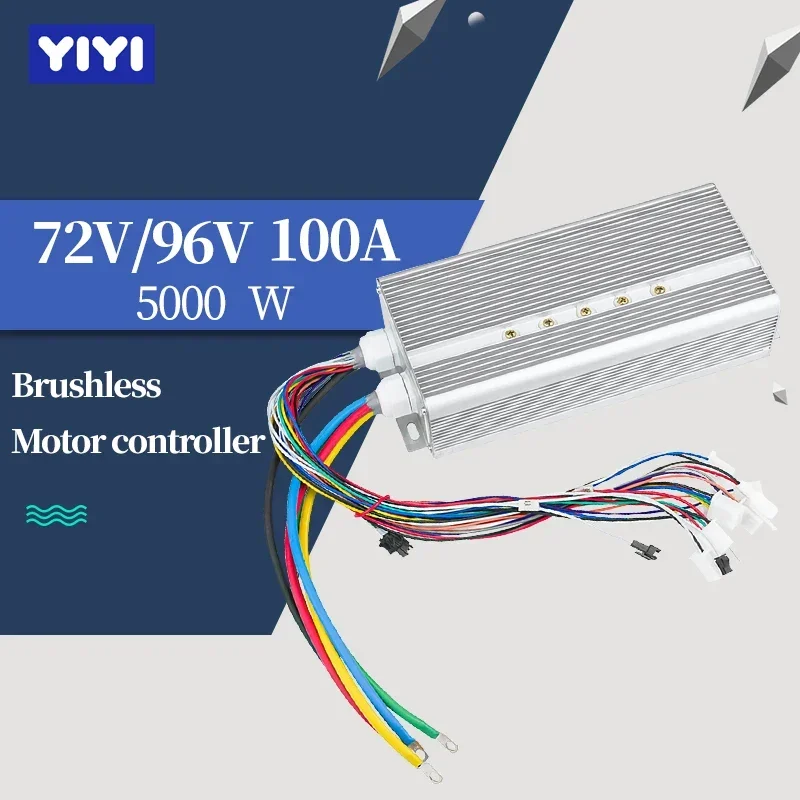 

72V 96V 5000W Brushless Motor Speed Controller 100A 36Mosfet 120Degree Phase With Sensor Hall For Electric Bike Car Motorcycle