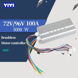 72V 96V 5000W Brushless Motor Speed Controller 100A 36Mosfet 120Degree Phase With Sensor Hall For Electric Bike Car Motorcycle