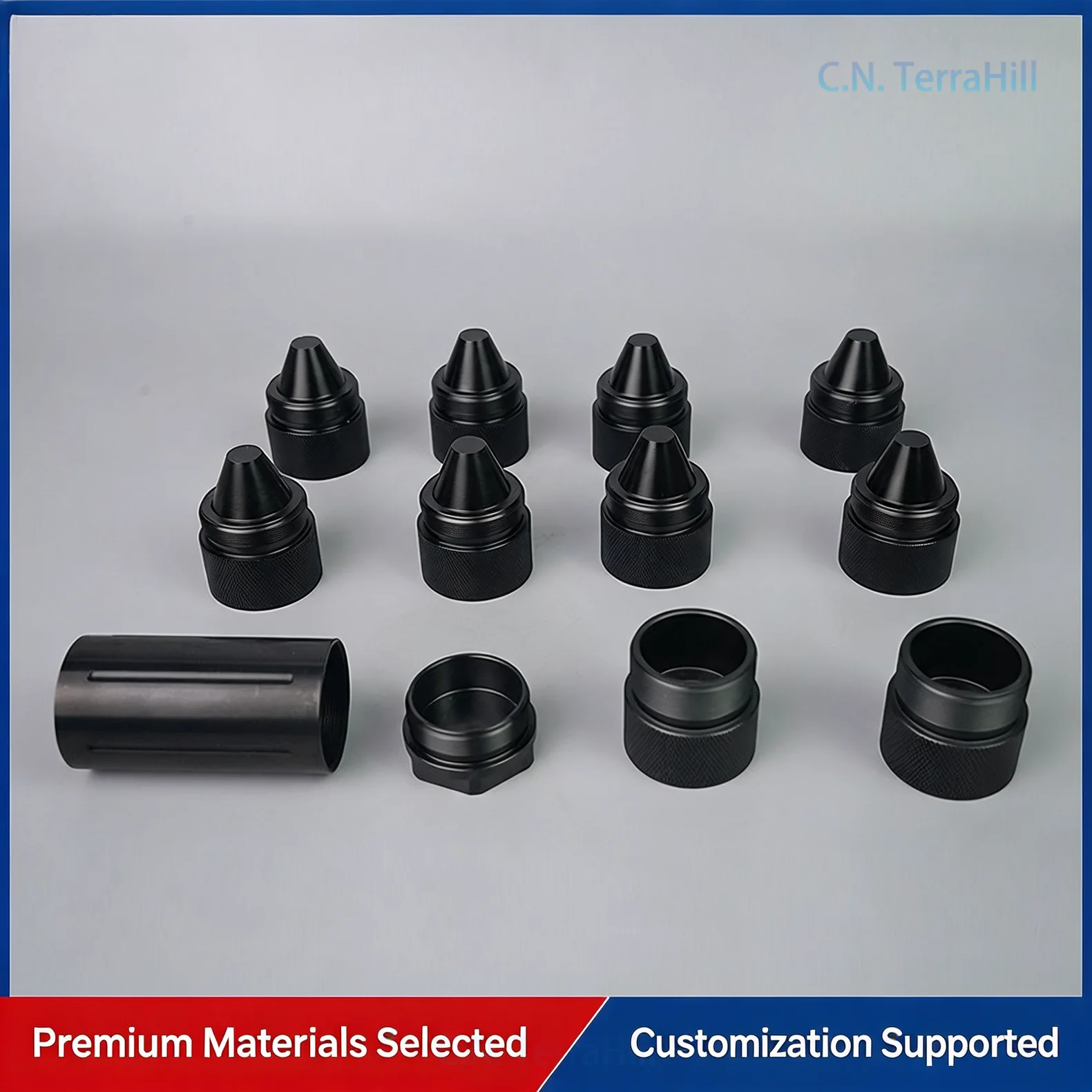 Aluminum Alloy Tapered Sealing End Cap 1.375 x 24 Taper Kit 11 Piece Set