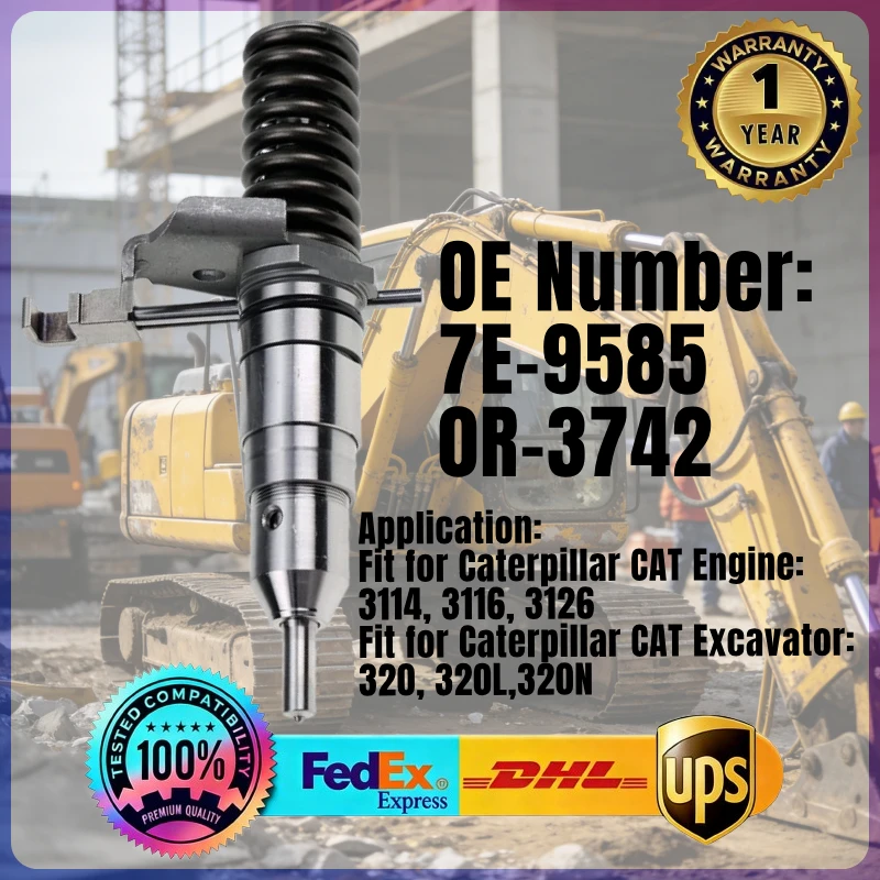 Топливная форсунка 7E-9585 0R-3742 7E9585 0R3742 для двигателей Caterpillar CAT 3114 3116 3126, экскаваторов 320 320L 320N