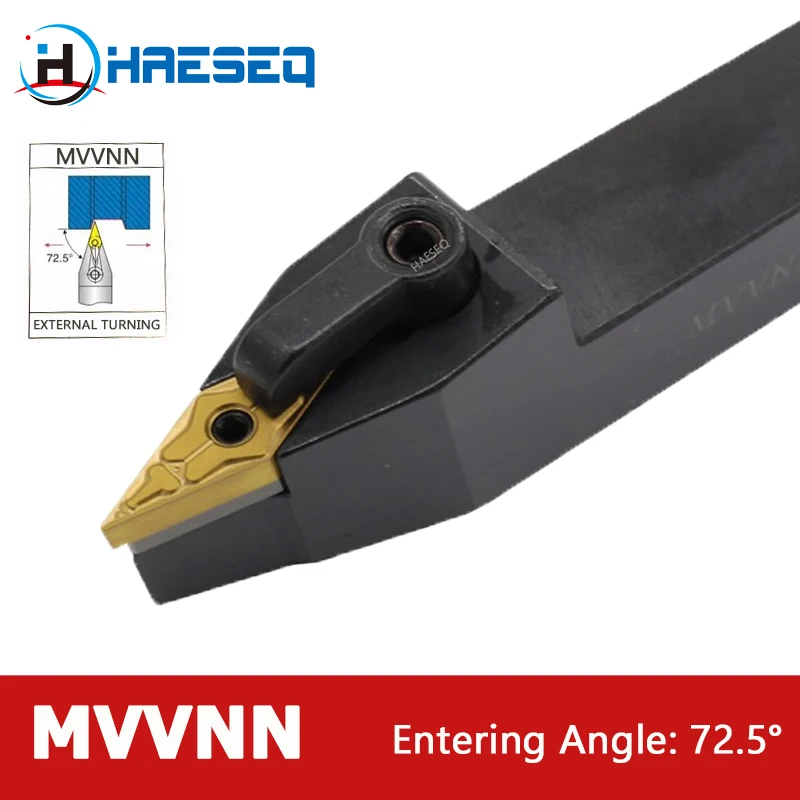 

MVVNN CNC Metal Lathe Cutting Tool MVVNN1616 MVVNN2020 MVVNN2525 MVVNN3232 for VNMG Carbide Inserts External Turning Tool Holder