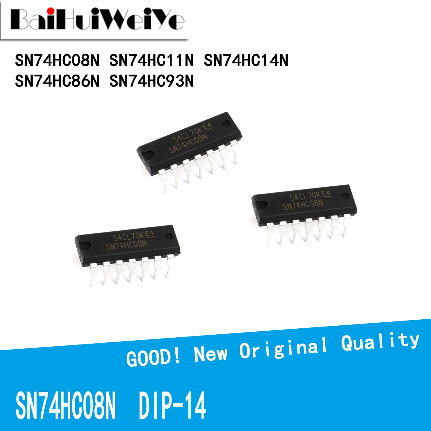 10PCS SN74HC08N SN74HC11N SN74HC14N SN74HC86N SN74HC93N DIP-14 Logic Circuit Chip -4-2 Input AND Gate New Good Quality Chipset
