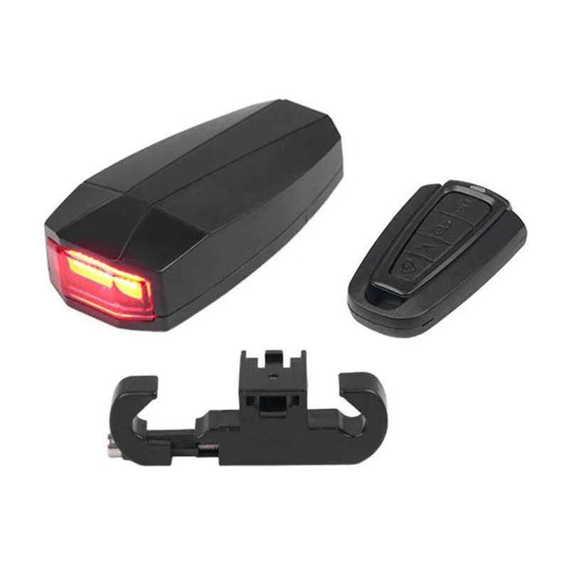 Bicycle Light Anti Theft Alarm Wireless Waterproof Auto Brake Sensing Remote Control USB Bike Taillight Horn Lamp Alarm