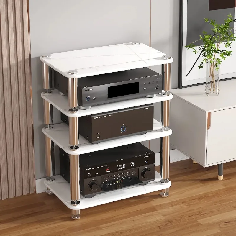 for Tempered Glass Shock Absorber HIFI Power Amplifier Cabinet Audio Cabinet Foot Nail Frame Power Amplifier Rack Audio Video