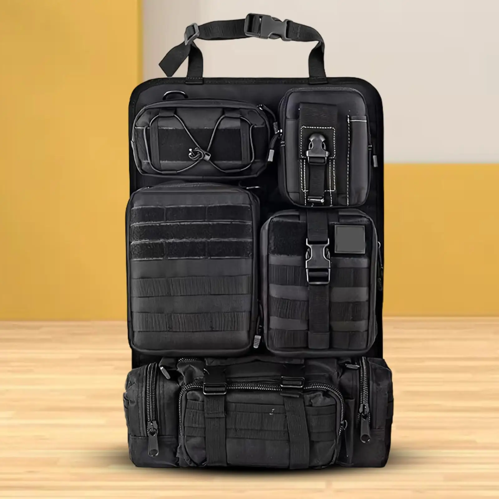 Seat Back Organizer Bag Multi Purpose Waist Bag Phone Packet Quick Installation Hanging Bag for SUV Vehicle Car Truck
