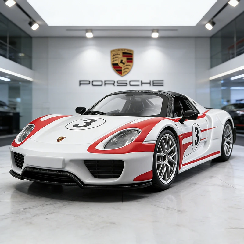 

Bburago 1:24 Porsche 918 Weissach Alloy Car Diecasts & Toy Vehicles Car Model Miniature Scale Model Car For Children
