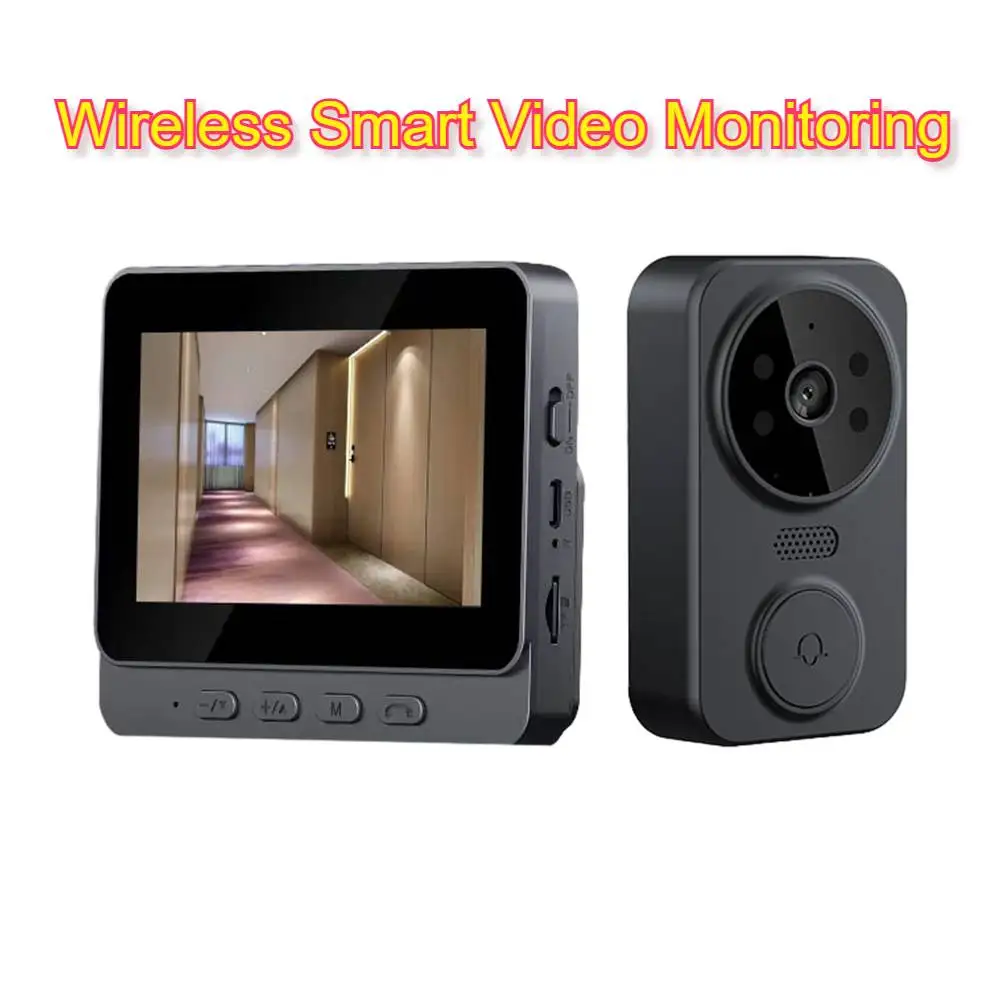 

4.3 Inch IPS Screen Doorbell 2.4G Wireless Visual Intercom Doorbell Wireless Smart Video Monitoring Intelligent Doorbell Two-Way