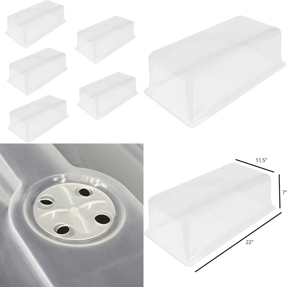 

Пластиковые купола Sundome для влаги, прозрачные, 7 дюймов, 5 шт. — идеально подходят для теплиц и комнатных растений, удерживающих влагу для Healthi