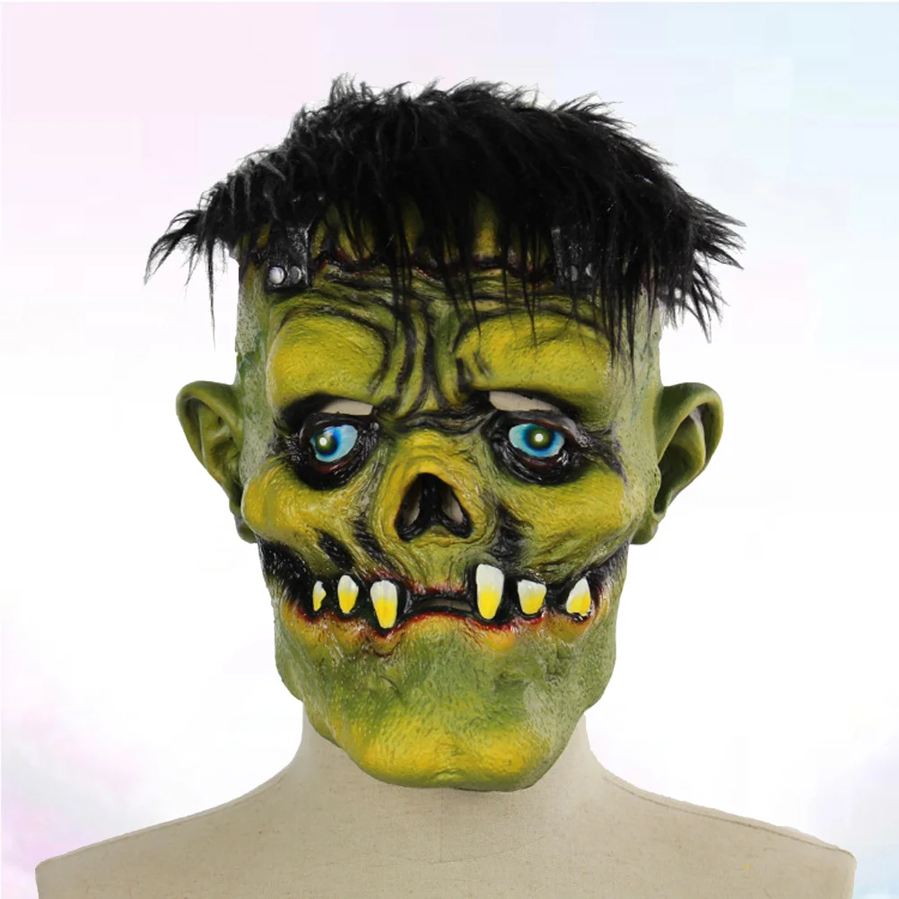 Halloween Maskerade Horror Masker Groen Gezicht Zombie Stijl Cosplay Maskers Kostuum Prop Accessoire Maskerade Masker voor Bar en Feest