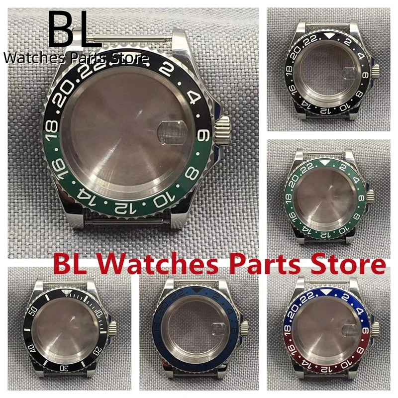 

BLIGER 40mm Silver Watch Case Ceramic Bezel Sapphire Glass For NH34NH35NH36 ETA2824 PT5000 MIYOTA Movements Fit 28.5-29.3mm Dial