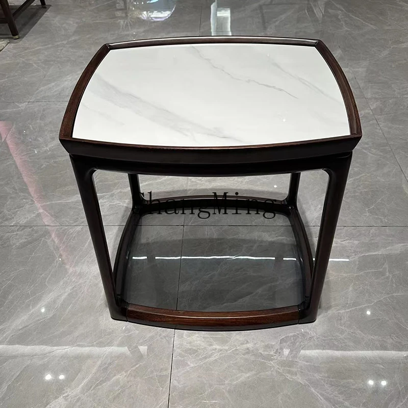 

CL new Chinese-style solid wood small coffee table, ebony wood Zen living room, sofa side balcony, slab small tea table