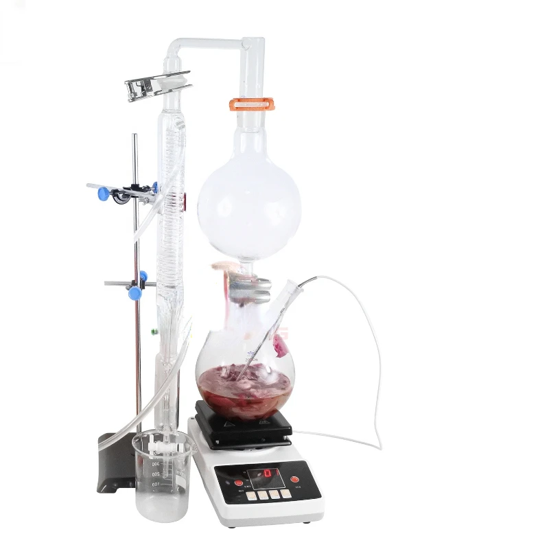 Lab/school Steam Distillation Equipment Graham condenser Essential Oil Extraction