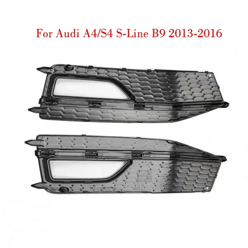 Auto Front Left Right Bumper Fog Light Lamp Chrome Grill for Audi A4/A4L B9 S4 Sline 2013 2014 2015 2016 Car-Styling Accessories