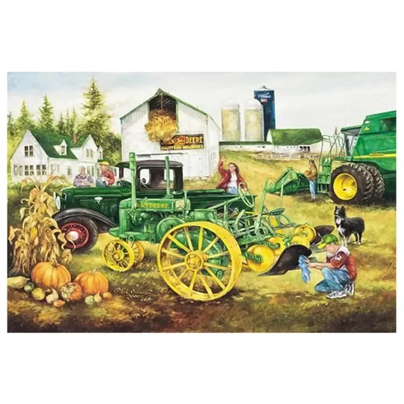 Green Tractor Farm Tin Sign Vintage Metal Signs Decor For Bar Pub Farmhouse Art Poster Retro Indoor Outdoor Pin Up Wall Plaques