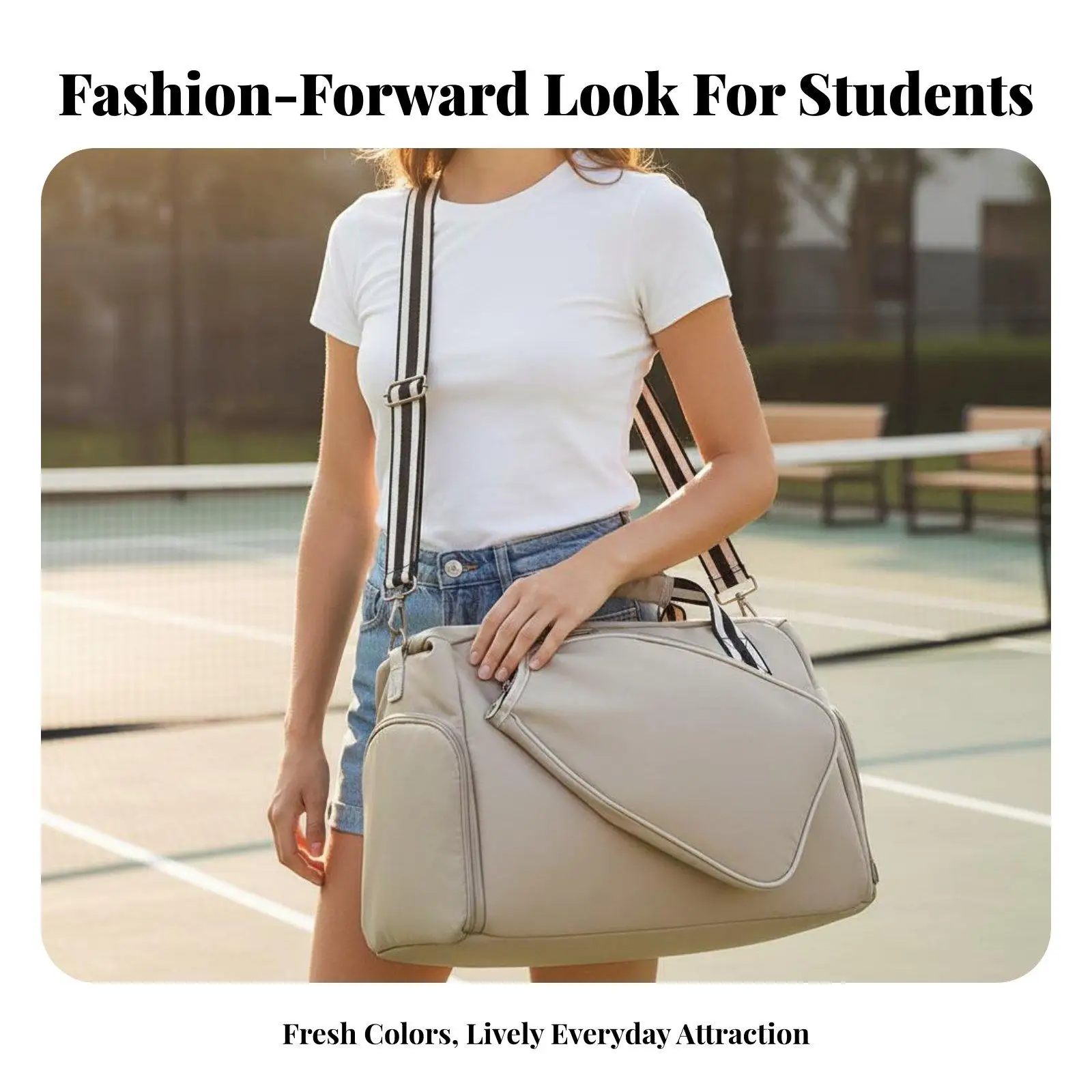 pickleball-sports-bag-for-women-multipurpose-racket-tote-with-retro-zipper-pull-for-fitness-gear