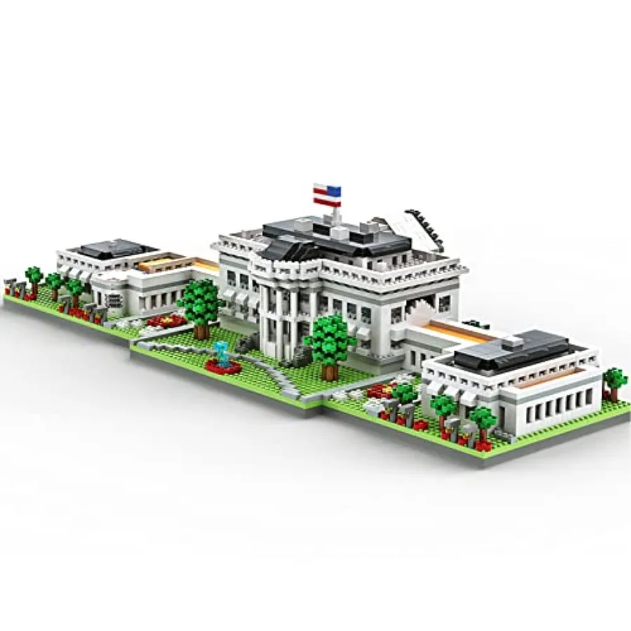 

Micro Mini Blocks White House Famous Landmark Model Set,(3000Pieces) -Building and Architecture Toys Gifts for Kid and Adult