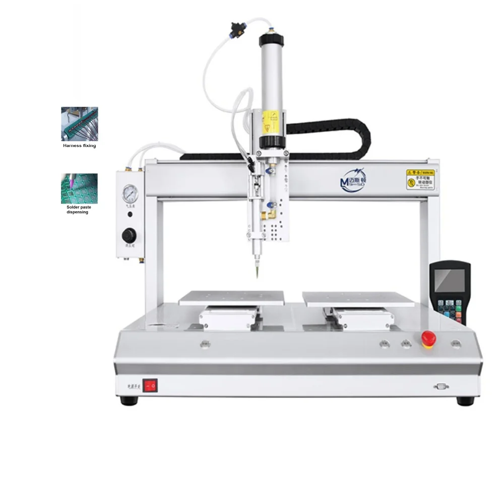High Precision Automatic 4-Axis Desktop Electric Dispensing Machine 300cc Glue Supply System CE Certified Intelligent Glue