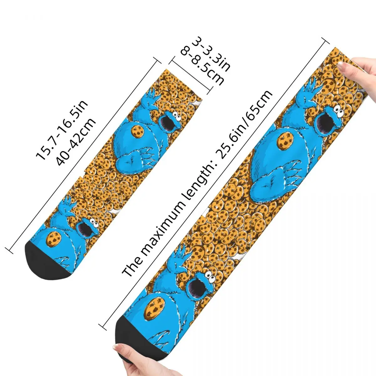 Men\'s Cookies Monsters Socks Comfortable Fashion Socks Novelty Accessories Middle Tube Socks Little Small Gifts