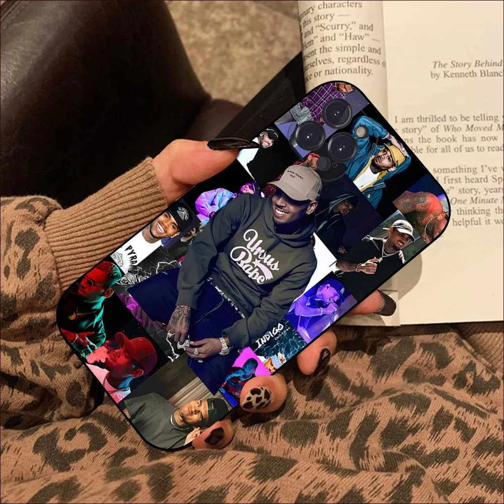 Chris Brown American Rapper Phone Case For iPhone 16 15 14 11 12 13 Mini Pro XS Max Cover 6 7 8 Plus X Funda Shell