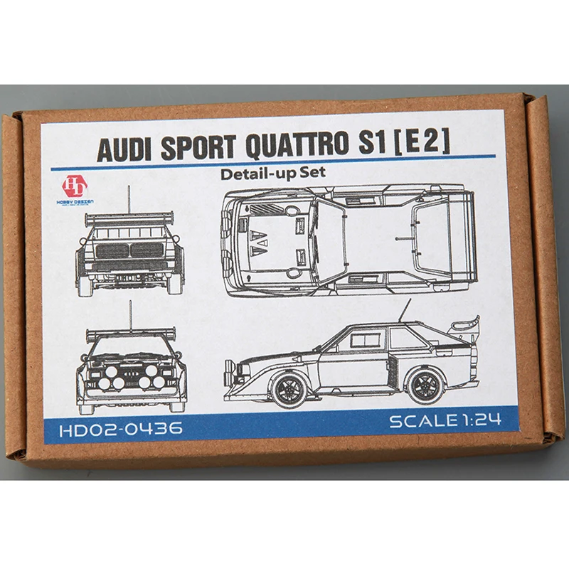 Hobby Design HD02-0436 1/24 Sport Quattro S1 Detail Up Set Model Car Modifications Hand Made Model  For(PE+Metal parts+Resin)