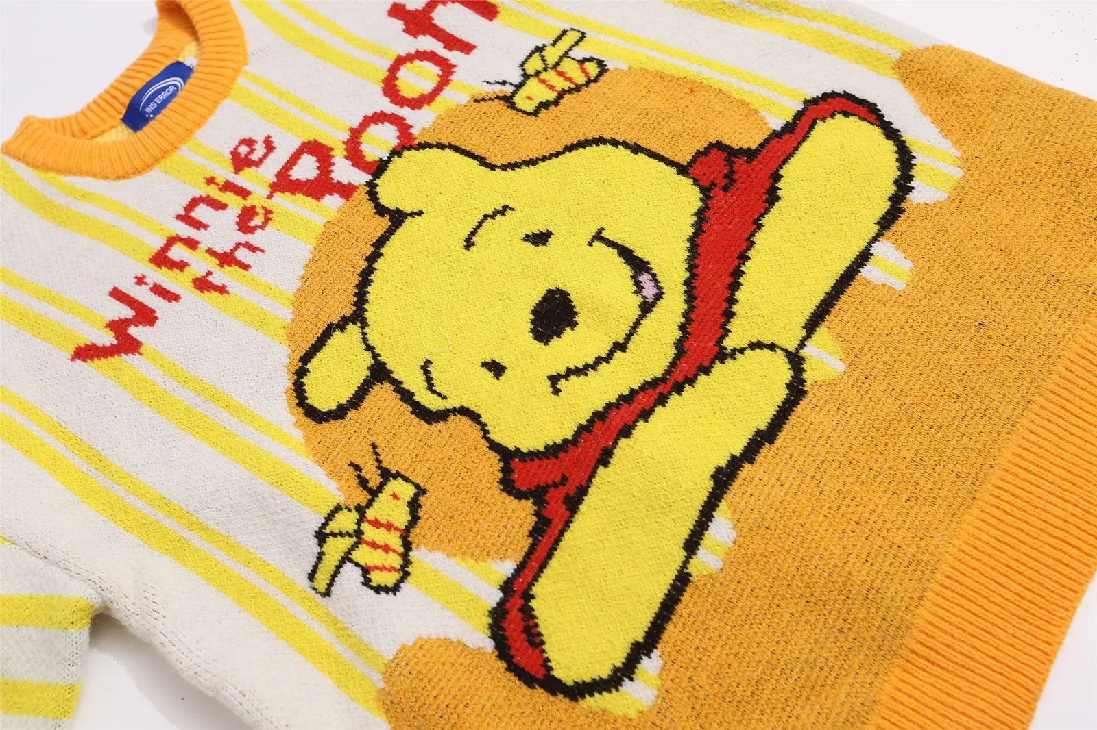 الأمريكية الرجعية القط متعة الكرتون الجاكار كتلة اللون متماسكة سترة للنساء الخريف الشتاء عارضة تنوعا زوجين سترة #6