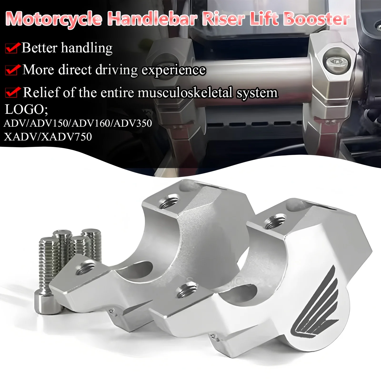 

For Honda X ADV750 X ADV 750 ADV 150 160 350 ADV350 ADV160 ADV150 HandleBar Riser Clamp Extend Handle Bar Heightening Move Back