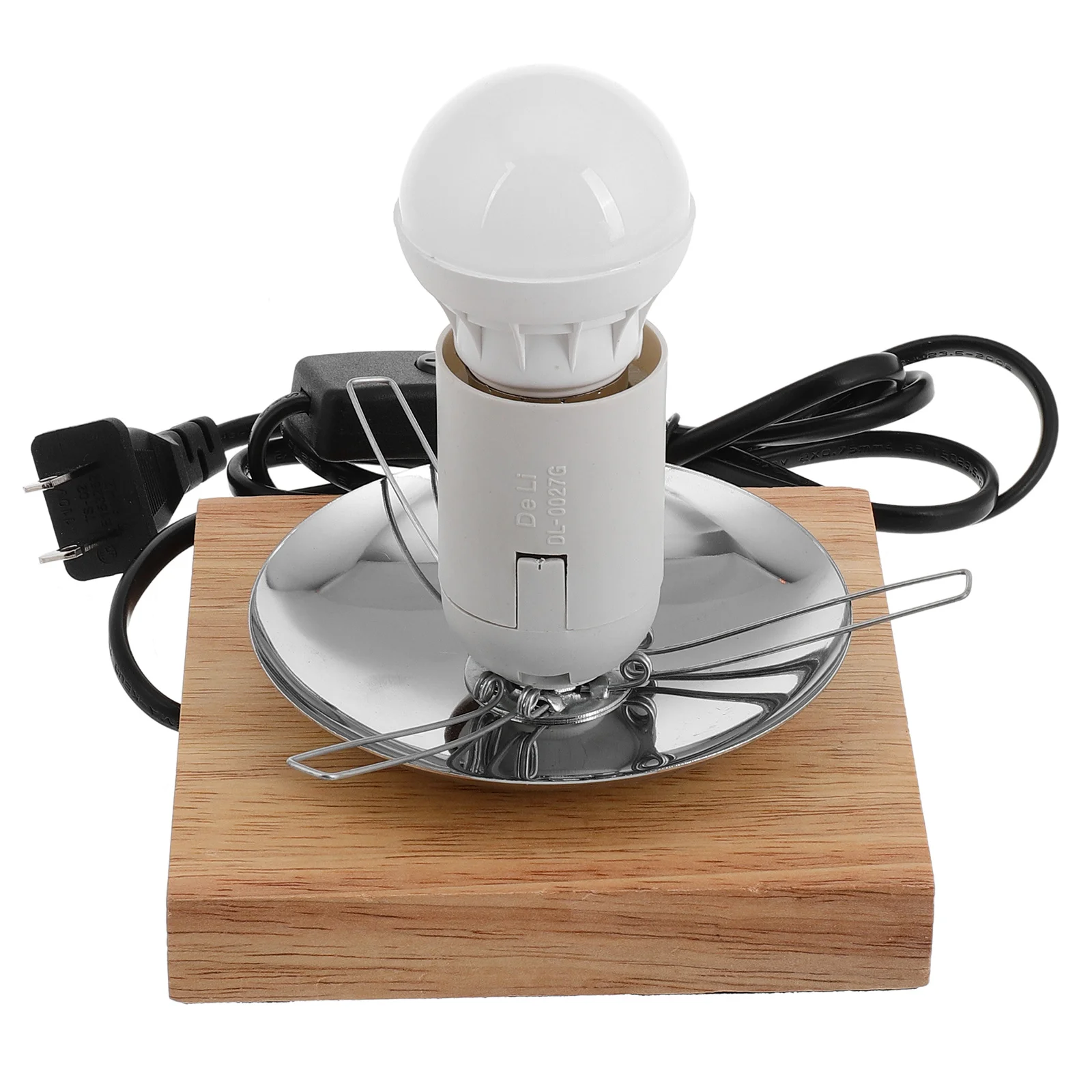 

Elegant Wooden Lamp Base E27 Socket Compatible Wide Range Bulbs Stylish Square Base Natural Wood Material Indoor Lighting