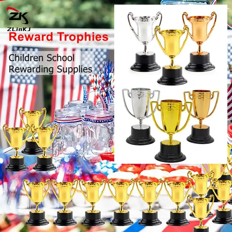 1Pcs Plastic Reward Trophies Children's Reward Small Trophy Plastic Kids Prize Cups Children School Rewarding Supplies Dropship