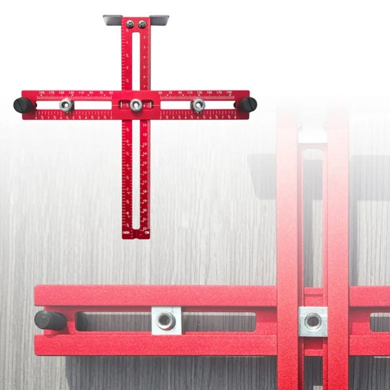 

Cabinet Hardware Jig Adjustable Handle Template Tool Punch Locator Drill Guide Aluminium Alloy
